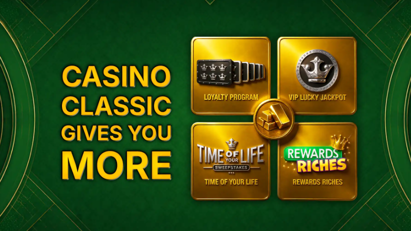 Classic Casino game lobby — slots and jackpots
